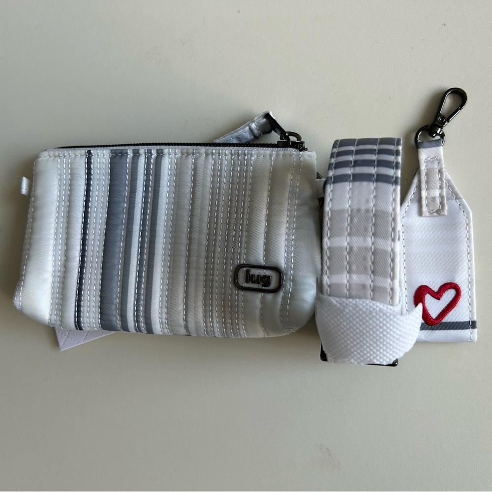 LUG LOVE 3 PIECE ACCESSORY SET LOVE STRIPE WHITE NWT